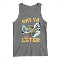 Funny Skiing Alligator Tank Top Ski Ya Later Skier Snow Mountain Winter Sport - Wonder Print Shop