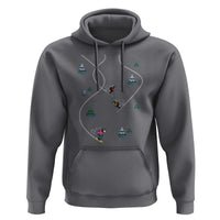 Funny Pixel Ski Snowboard Winter Sport Game Lover Hoodie - Wonder Print Shop