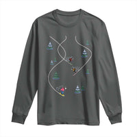 Funny Pixel Ski Snowboard Winter Sport Game Lover Long Sleeve Shirt - Wonder Print Shop