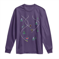 Funny Pixel Ski Snowboard Winter Sport Game Lover Long Sleeve Shirt - Wonder Print Shop