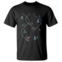 Funny Pixel Ski Snowboard Winter Sport Game Lover T Shirt - Wonder Print Shop