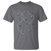 Funny Pixel Ski Snowboard Winter Sport Game Lover T Shirt - Wonder Print Shop