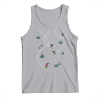Funny Pixel Ski Snowboard Winter Sport Game Lover Tank Top - Wonder Print Shop