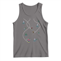 Funny Pixel Ski Snowboard Winter Sport Game Lover Tank Top - Wonder Print Shop