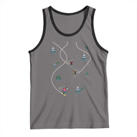 Funny Pixel Ski Snowboard Winter Sport Game Lover Tank Top - Wonder Print Shop