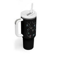 Funny Pixel Ski Snowboard Winter Sport Game Lover Tumbler With Handle - Wonder Print Shop