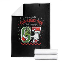 Funny Dear Santa Please Make Them Stop Saying 67 Christmas Throw Blanket Six Seven Meme Xmas - Wonder Print Shop