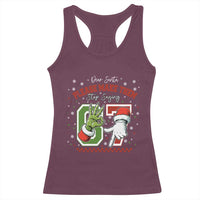 Funny Dear Santa Please Make Them Stop Saying 67 Christmas Racerback Tank Top Six Seven Meme Xmas - Wonder Print Shop