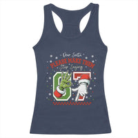 Funny Dear Santa Please Make Them Stop Saying 67 Christmas Racerback Tank Top Six Seven Meme Xmas - Wonder Print Shop