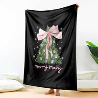 Funny Christmas Mahjong Throw Blanket Merry Mahj Xmas Tree Gambling Chinese Game - Wonder Print Shop