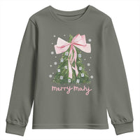 Funny Christmas Mahjong Youth Sweatshirt Merry Mahj Xmas Tree Gambling Chinese Game - Wonder Print Shop