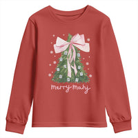Funny Christmas Mahjong Youth Sweatshirt Merry Mahj Xmas Tree Gambling Chinese Game - Wonder Print Shop