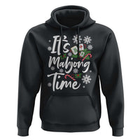 Funny Christmas Mahjong Hoodie It Is Mahjong Time Gambling Xmas Chinese Game - Wonder Print Shop