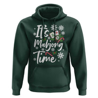 Funny Christmas Mahjong Hoodie It Is Mahjong Time Gambling Xmas Chinese Game - Wonder Print Shop