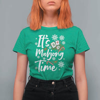 Funny Christmas Mahjong T Shirt For Women It Is Mahjong Time Gambling Xmas Chinese Game - Wonder Print Shop