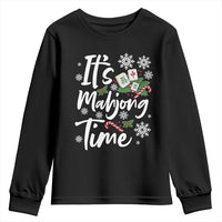 Funny Christmas Mahjong Youth Sweatshirt It Is Mahjong Time Gambling Xmas Chinese Game - Wonder Print Shop