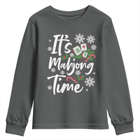 Funny Christmas Mahjong Youth Sweatshirt It Is Mahjong Time Gambling Xmas Chinese Game - Wonder Print Shop