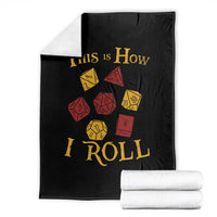 Funny RPG Tabletop Dice Throw Blanket This Is How I Roll Vintage D20