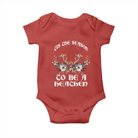 Tis The Season To Be The Heathen Baby Onesie Pagan Christmas Yule Holiday Pentagram - Wonder Print Shop
