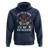 Tis The Season To Be The Heathen Hoodie Pagan Christmas Yule Holiday Pentagram - Wonder Print Shop