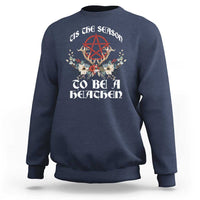Tis The Season To Be The Heathen Sweatshirt Pagan Christmas Yule Holiday Pentagram - Wonder Print Shop