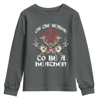 Tis The Season To Be The Heathen Youth Sweatshirt Pagan Christmas Yule Holiday Pentagram - Wonder Print Shop