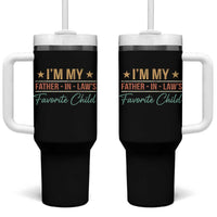 I Am My Father In Laws Favorite Child Tumbler With Handle Funny Parent - Wonder Print Shop