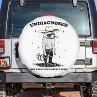 Funny Undiagnosed But Everyone's Pretty Sure Spare Tire Cover Cowboy Racoon