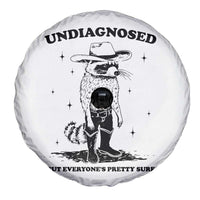 Funny Undiagnosed But Everyone's Pretty Sure Spare Tire Cover Cowboy Racoon