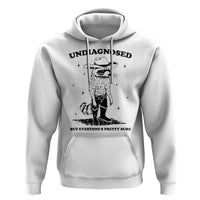 Funny Undiagnosed But Everyone's Pretty Sure Hoodie Cowboy Racoon