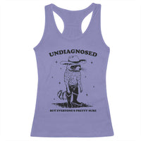 Funny Undiagnosed But Everyone's Pretty Sure Racerback Tank Top Cowboy Racoon