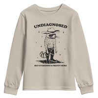Funny Undiagnosed But Everyone's Pretty Sure Youth Sweatshirt Cowboy Racoon