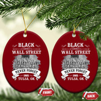 Never Forget Black Wall Street 1921 Ceramic Ornament Tulsa Oklahoma Black History Month