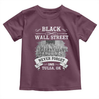 Never Forget Black Wall Street 1921 Toddler T Shirt Tulsa Oklahoma Black History Month
