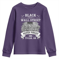 Never Forget Black Wall Street 1921 Youth Sweatshirt Tulsa Oklahoma Black History Month