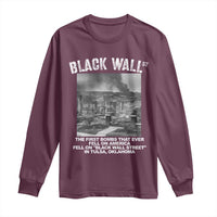 Black Wall Street First Bombs Long Sleeve Shirt Tulsa Oklahoma Black History Month