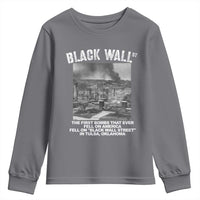 Black Wall Street First Bombs Youth Sweatshirt Tulsa Oklahoma Black History Month
