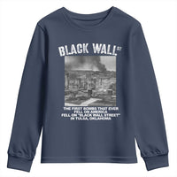 Black Wall Street First Bombs Youth Sweatshirt Tulsa Oklahoma Black History Month