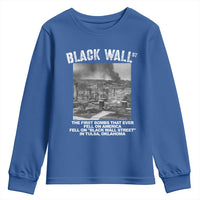Black Wall Street First Bombs Youth Sweatshirt Tulsa Oklahoma Black History Month