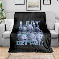 Funny AI Baby Meme Laughing Throw Blanket I Eat Dry Wall Baby Brainrot - Wonder Print Shop