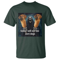 Today I Will Eat Two Corn Dogs Skeleton Meme T Shirt
