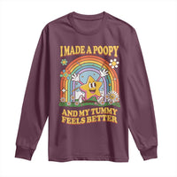 I Made A Poopy And My Tummy Feels Better Long Sleeve Shirt Funny Inappropriate Vacation Swap Adult - Wonder Print Shop