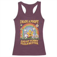 I Made A Poopy And My Tummy Feels Better Racerback Tank Top Funny Inappropriate Vacation Swap Adult - Wonder Print Shop
