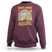 I Made A Poopy And My Tummy Feels Better Sweatshirt Funny Inappropriate Vacation Swap Adult - Wonder Print Shop