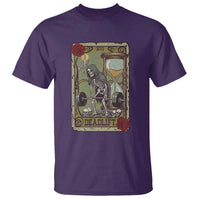 Funny Tarot Card Deadlifts Gym Workout Skeleton T Shirt