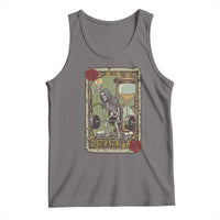 Funny Tarot Card Deadlifts Gym Workout Skeleton Tank Top