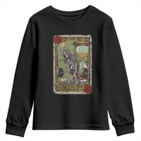 Funny Tarot Card Deadlifts Gym Workout Skeleton Youth Sweatshirt