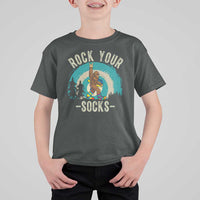 Funny Down Syndrome Awareness Bigfoot T Shirt For Kid Rock Your Socks