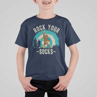 Funny Down Syndrome Awareness Bigfoot T Shirt For Kid Rock Your Socks