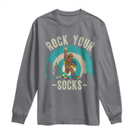 Funny Down Syndrome Awareness Bigfoot Long Sleeve Shirt Rock Your Socks